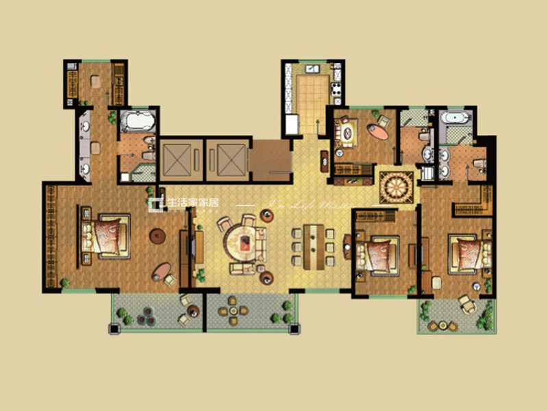 绿地城450平米别墅其他装修案例