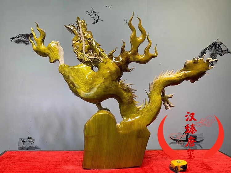 木雕根雕金丝楠木龙摆件家居饰品开业礼品手工根雕工艺品办公室客厅