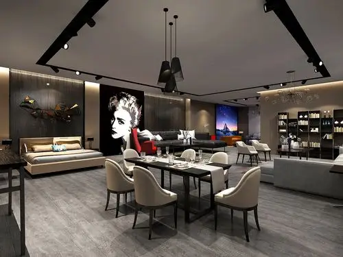 现代极简主义家具展厅设计