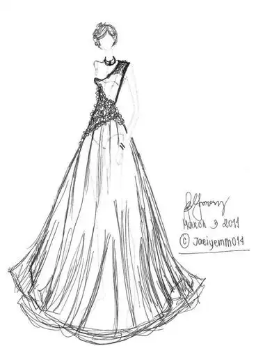 婚纱手稿作品-婚纱手稿款式图