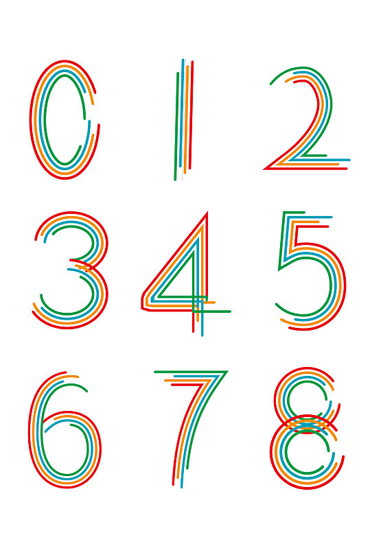 艺术数字阿拉伯数字