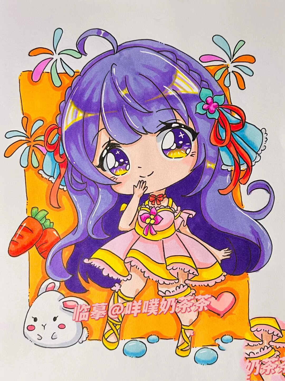 动漫# #寻找绘画大神# #动漫手绘# #手绘# #绘画# #马克笔手绘# #q版