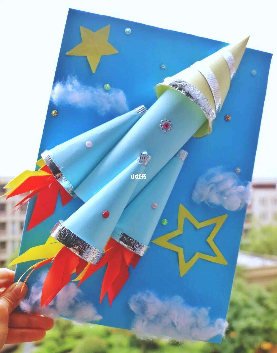 幼儿园手工——小火箭04