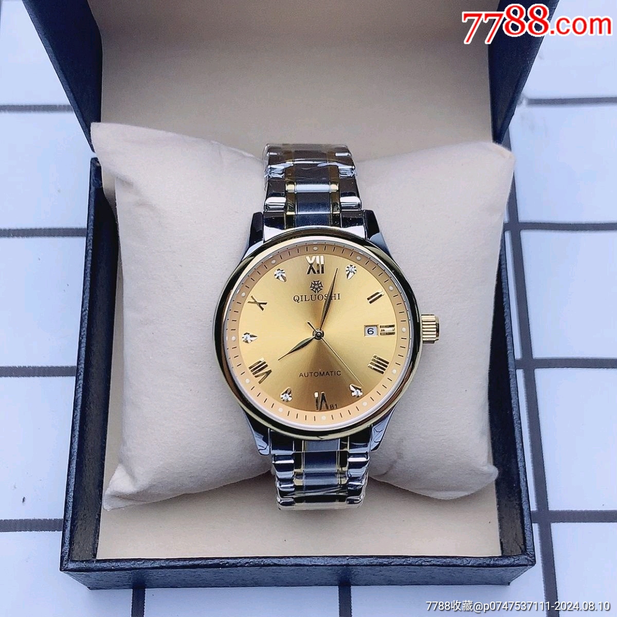 正品瑞士全自动机械表男士手表韩版简约防水小间金表时尚械表