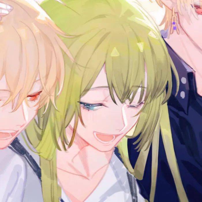 动漫情头 | 满屏敲喜欢的动漫三人情侣头像,值得保存_壁纸