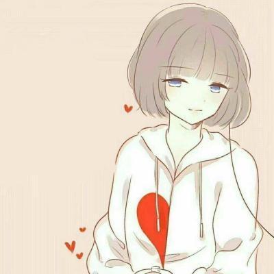 2021动漫卡通情侣头像一左一右唯美小清新一生热爱放弃太难