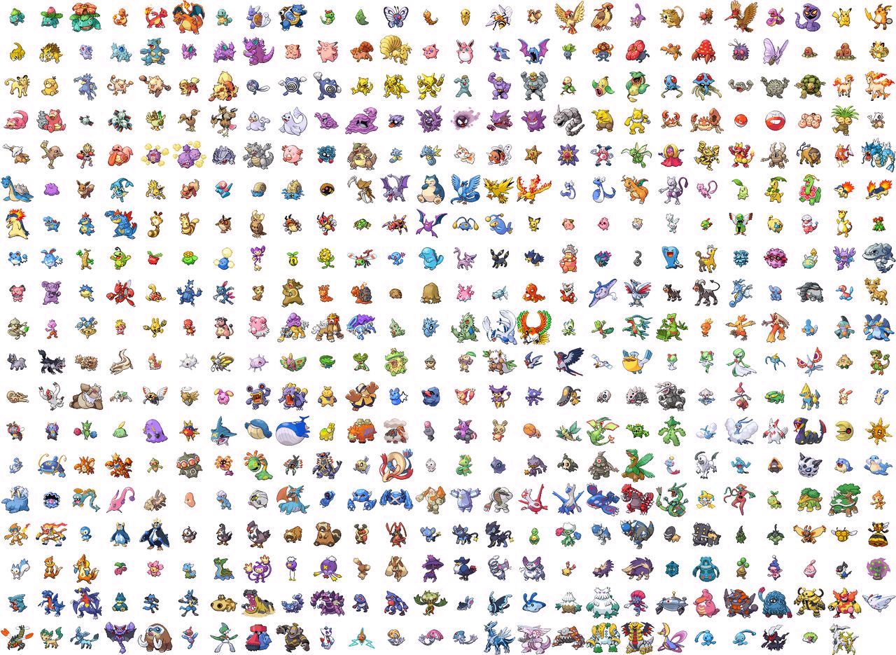 在关东,成都,丰缘,新奥地区一共有493只精灵 在最新pm bw版中的