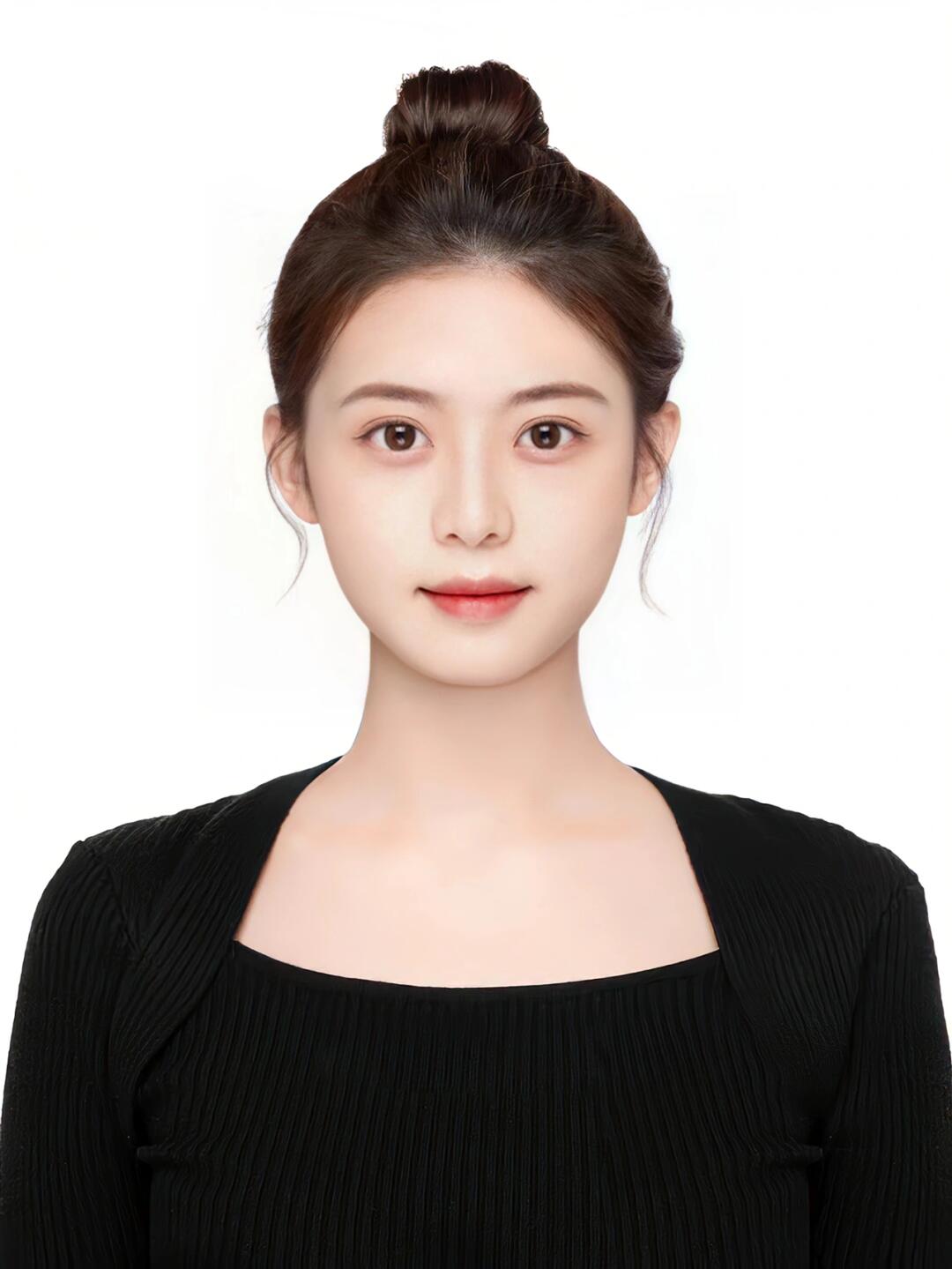 丸子头真的太漂亮了干净,青春,可爱可修证件照#ps证件照  #结婚证件照