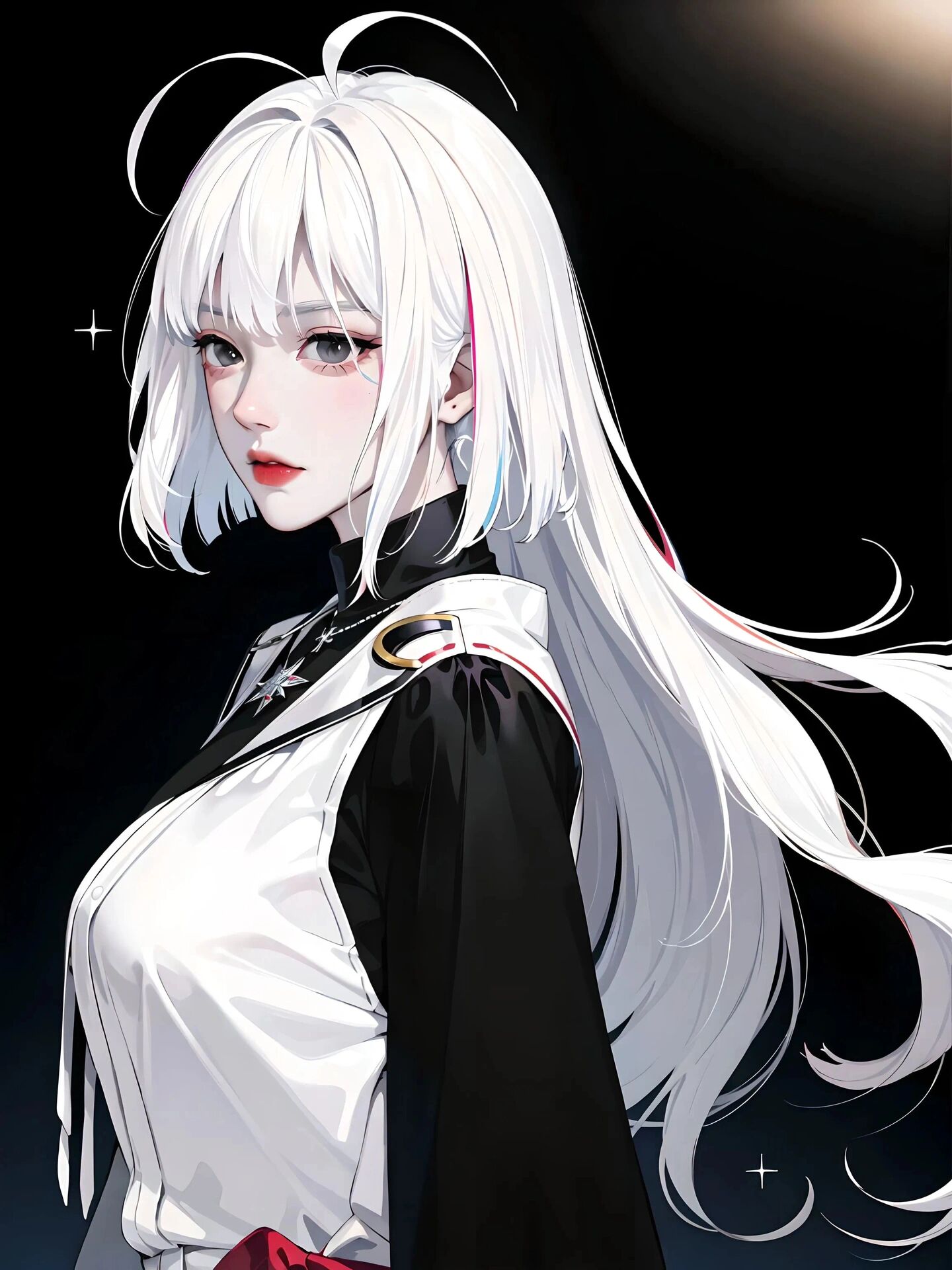 高冷女孩头像|白色头发的酷姐姐 繁华世界里孤独的人,就像咖啡杯里