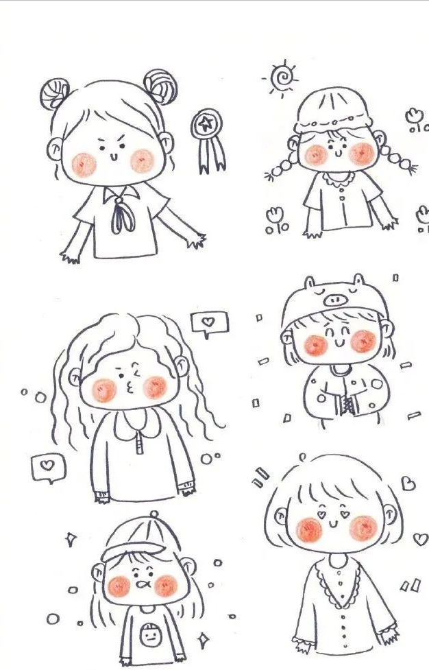 简笔画可爱小人 简笔画大全可爱简单漂亮小人 - 汽车时代网