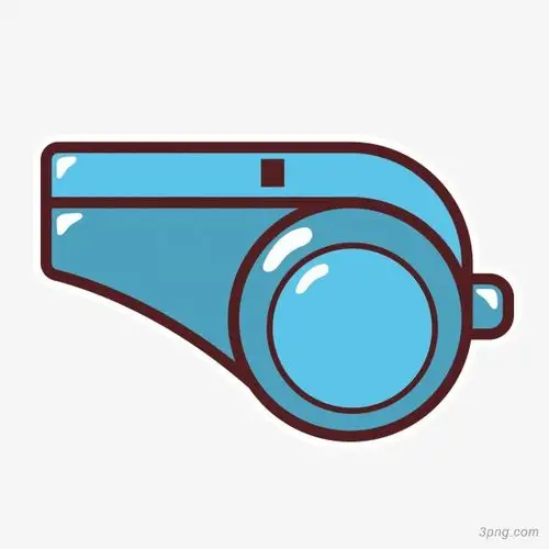 卡通蓝色哨子png素材透明免抠图片-其他元素