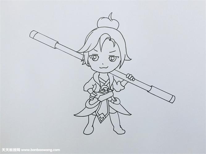 王者荣耀猴子致尊宝简笔画