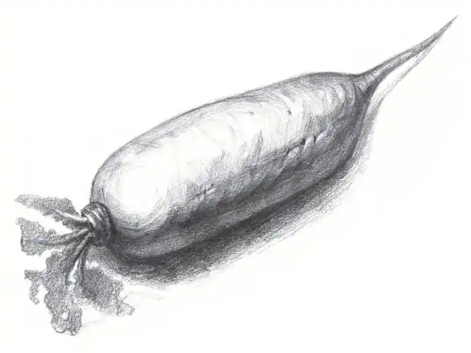 73铅笔素描如此简单白萝卜