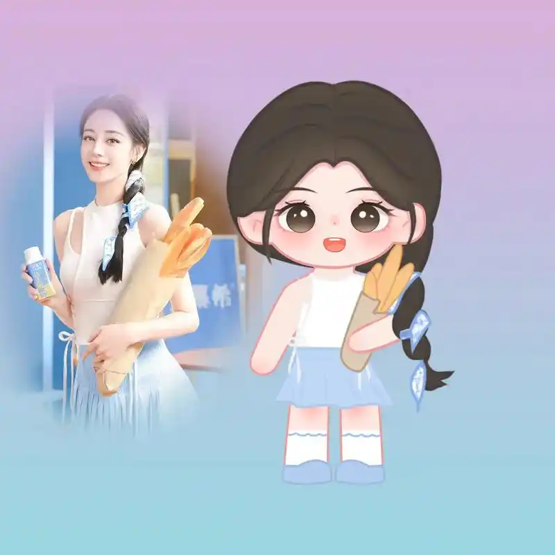 这张热巴笑的甜到我心坎了!忍不住画了😭#q版 #迪丽热巴 - 抖音