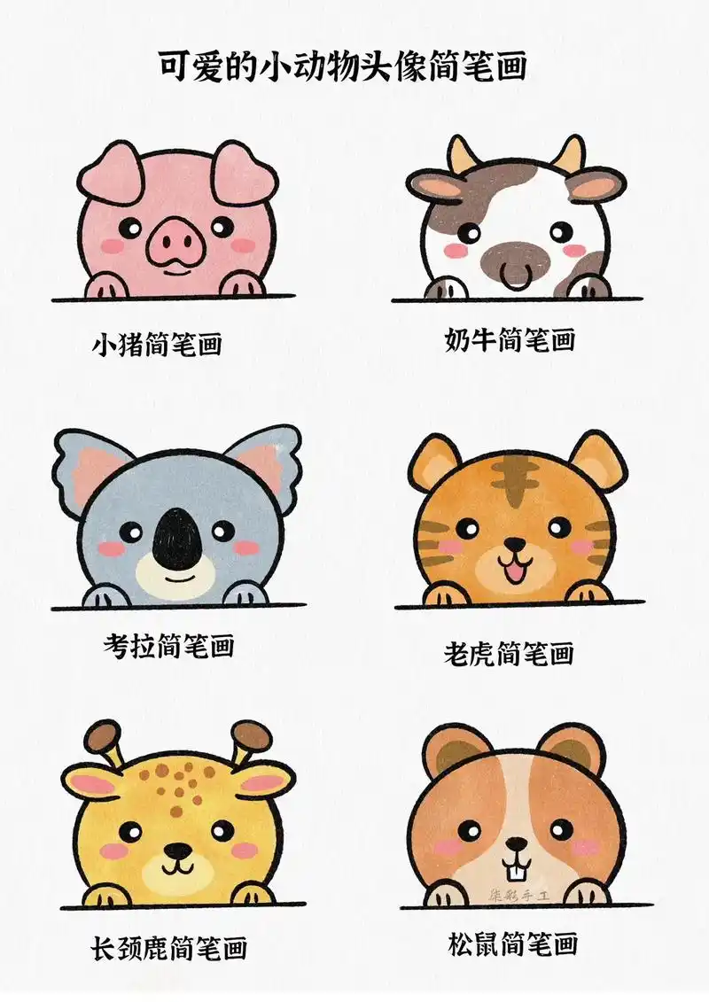 小动物简笔画.