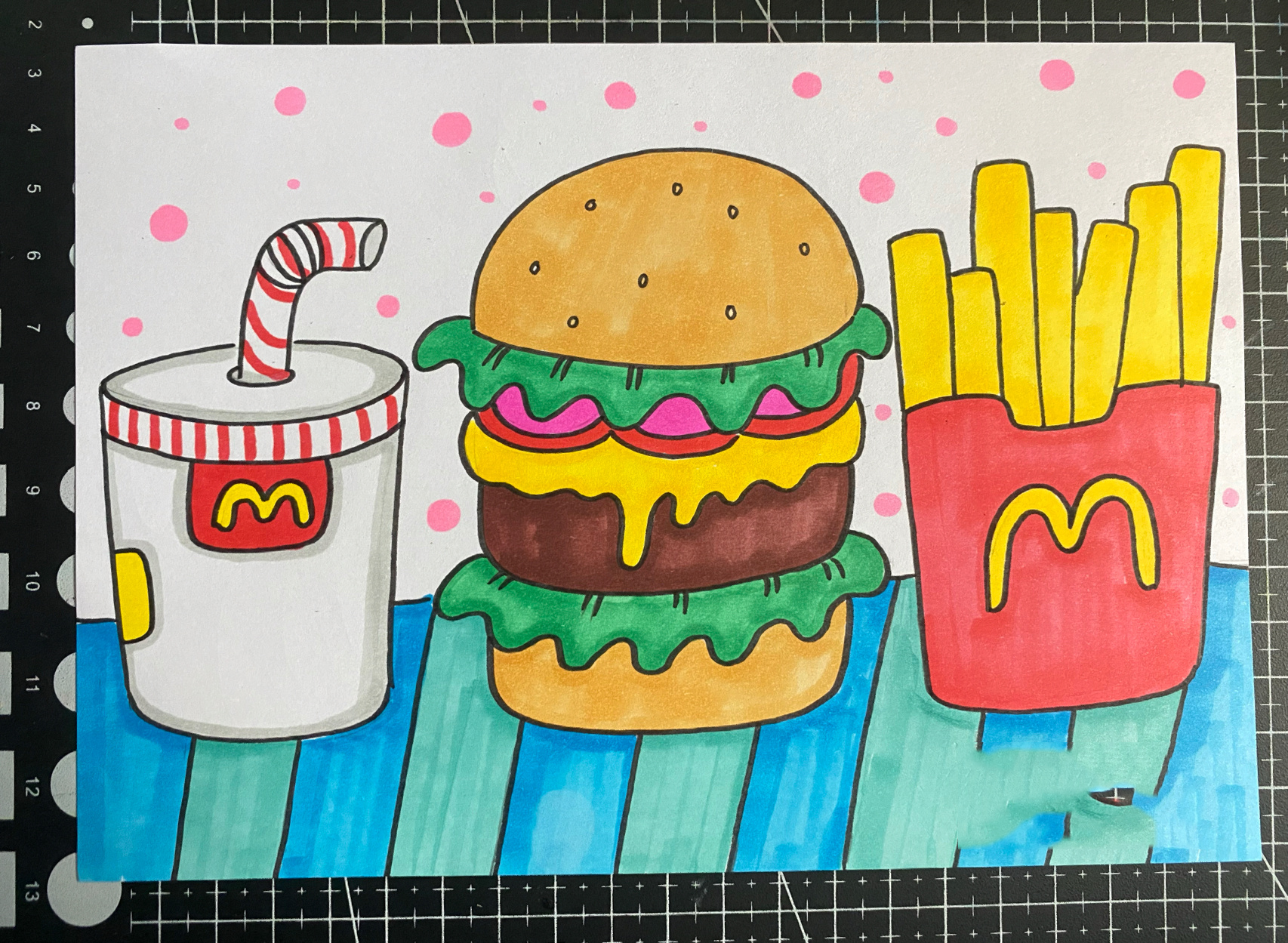 汉堡薯条可乐 儿童画 麦当劳92