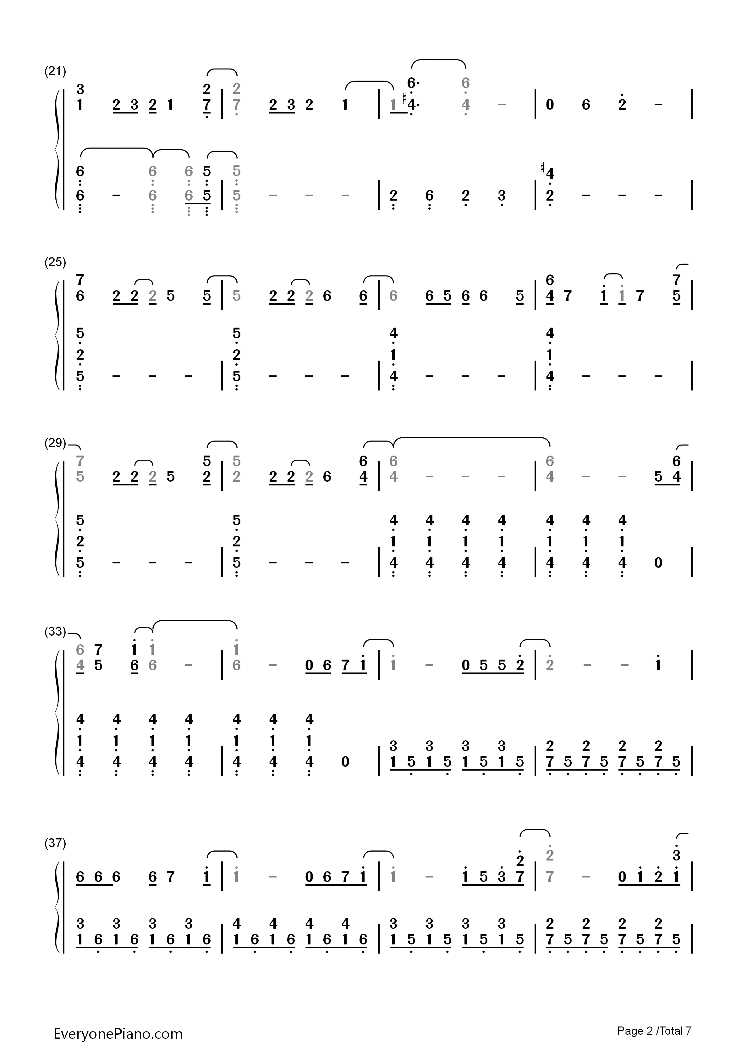 let it go简单版-冰雪奇缘主题曲双手简谱预览2