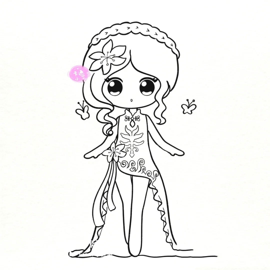 叶罗丽 卡通简笔画 q版萌萌合集 叶罗丽小合集  q萌叶罗丽娃娃