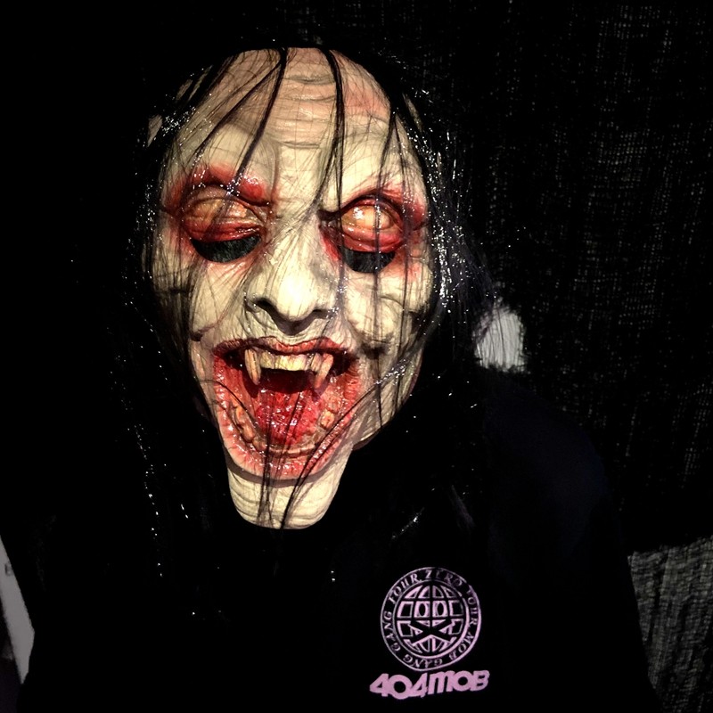 8万圣节 儿童恐怖鬼脸面具骷髅死神 魔鬼道具整人头套巫婆尖叫面具已