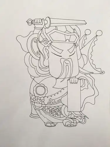 门神简笔画门神简笔画极简小学生