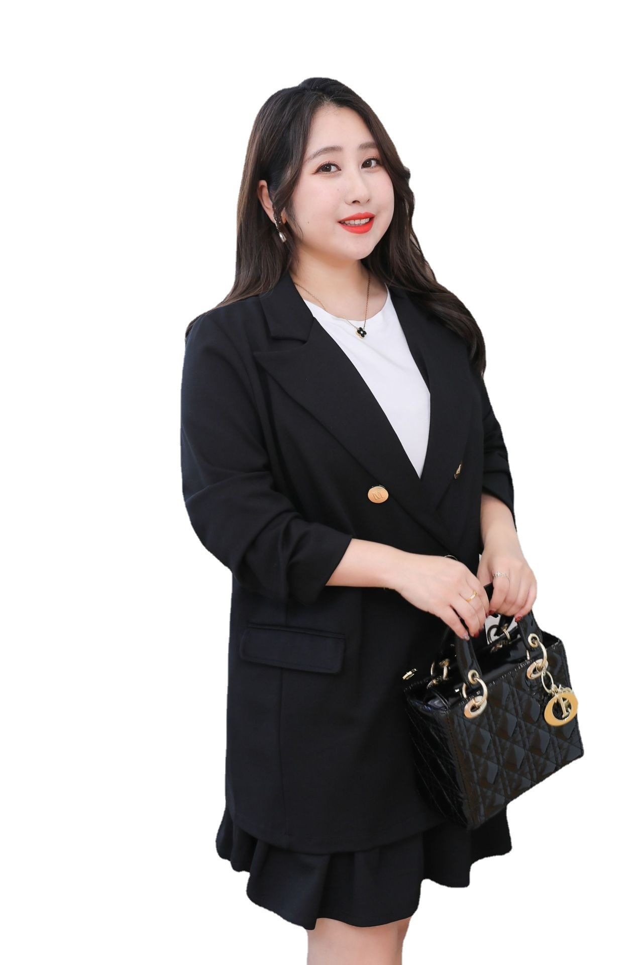 200特大码女300斤西装外套胖mm半身裙春秋240加大职业正装ol套装