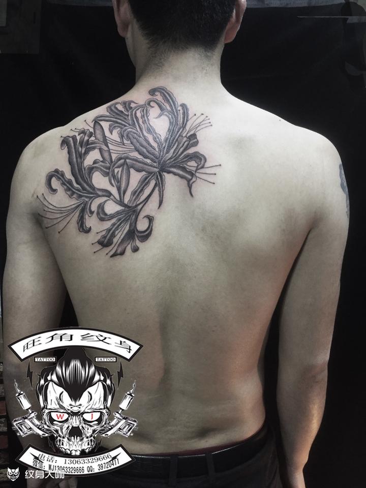 彼岸花_纹身图案手稿图片_张光杰的纹身作品集