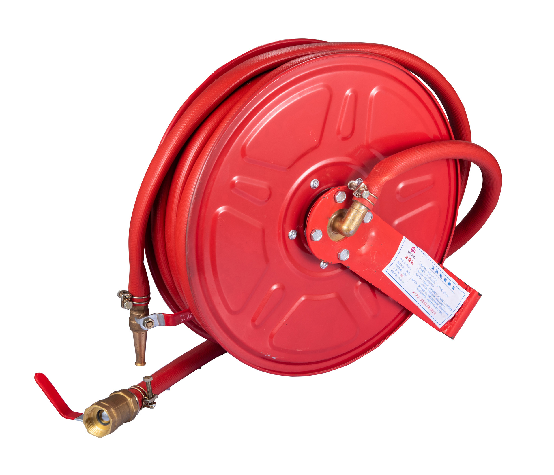 消防水带软管卷盘20/25/30米消火栓箱盘管自救水管水龙带消防器材