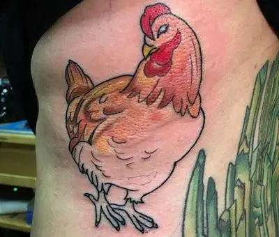 老母鸡纹身图案