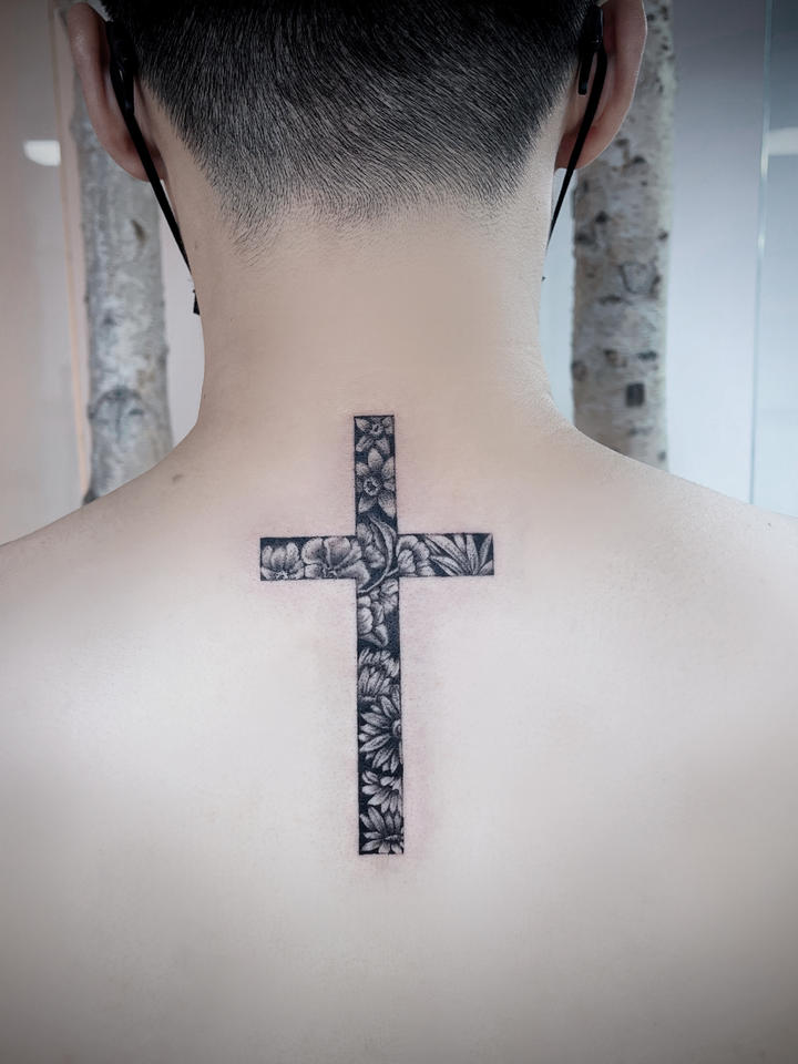 十字架_纹身图案手稿图片_x-mengy的纹身作品集