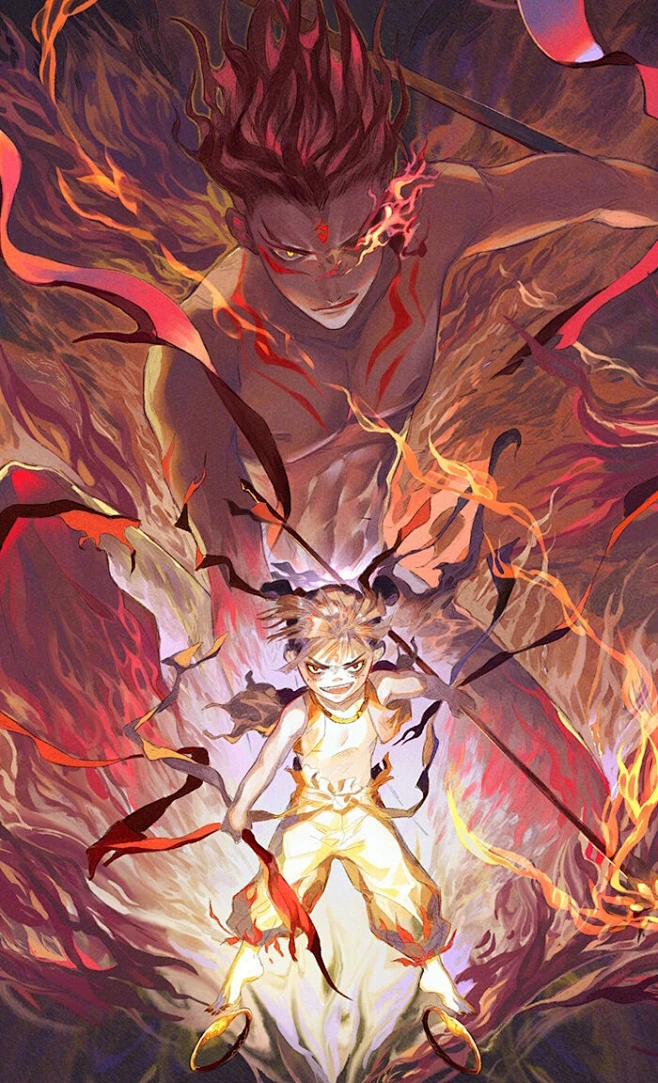 古言唯美古风插画壁纸魔童降世之哪吒哪吒来自网络