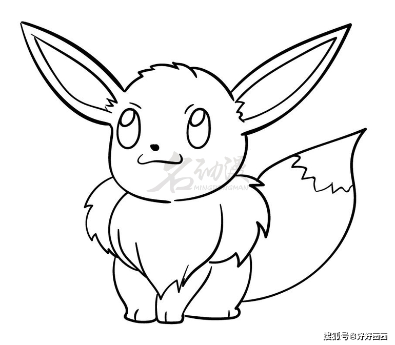 一个可爱的伊布就大功告成啦.