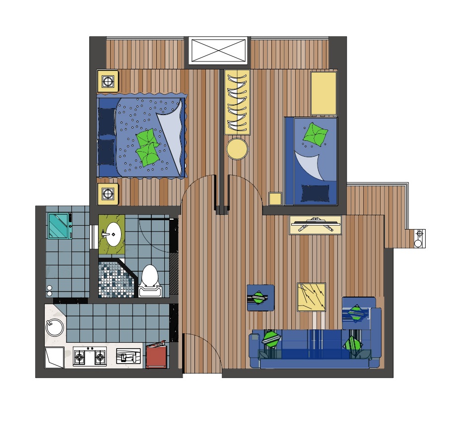 装修设计中,这样的平面图是用什么软件画的?