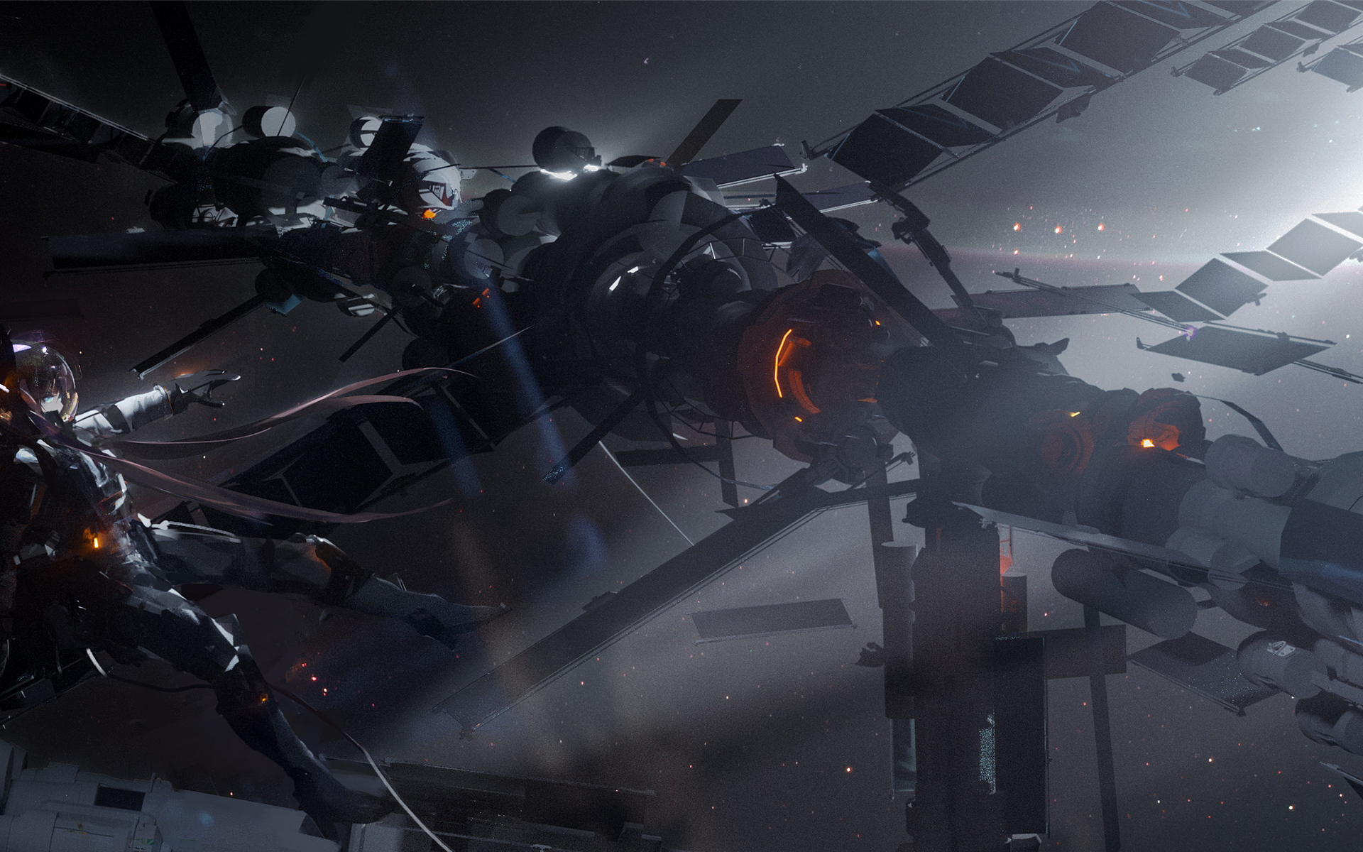 暗黑系科幻动漫美女高清桌面壁纸