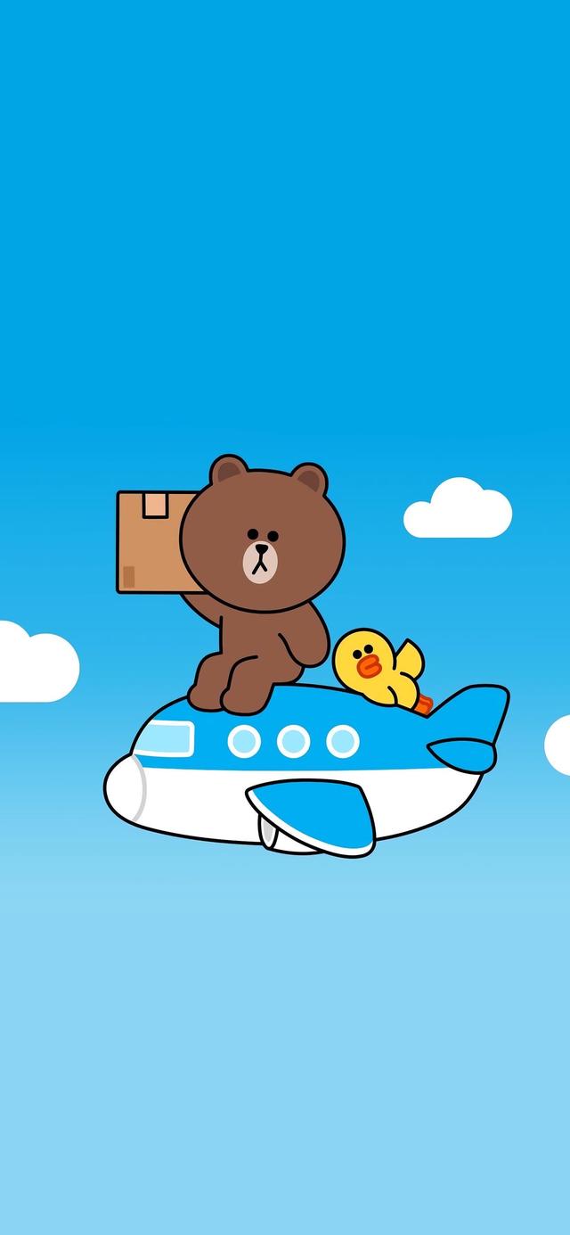 可爱布朗熊手机壁纸