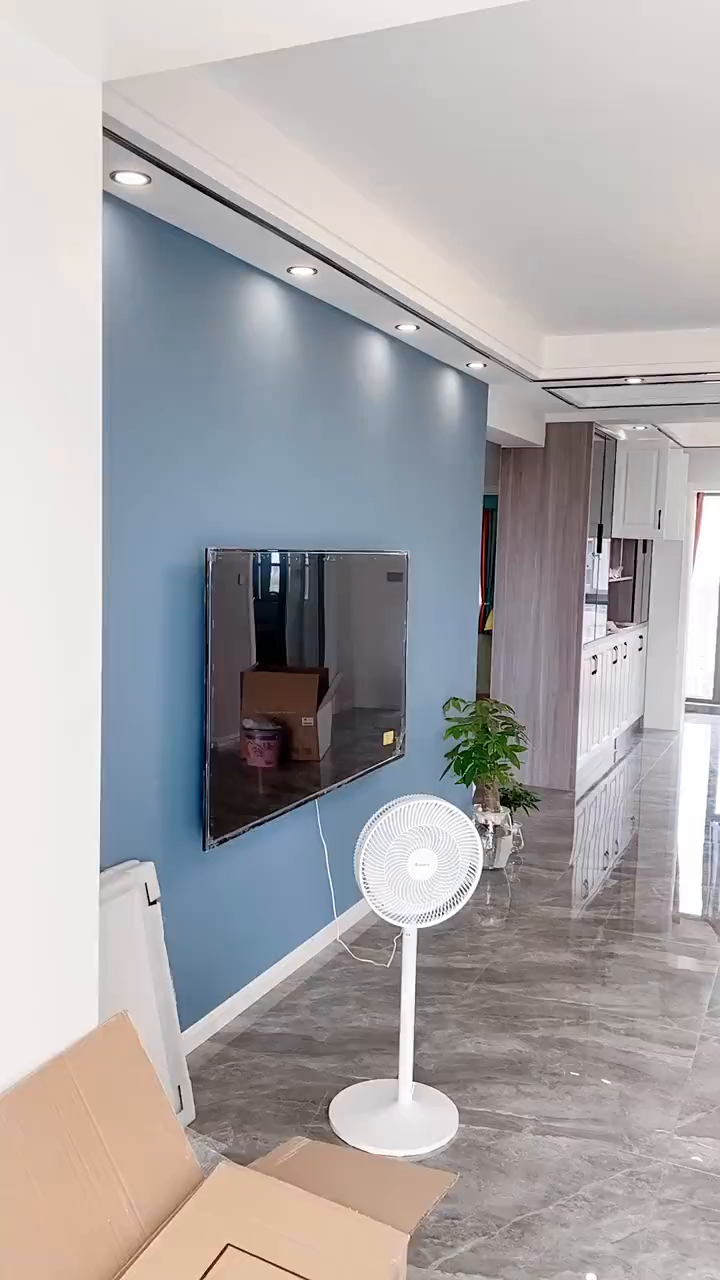 客厅太空漫步 灰蓝点缀,超级漂亮