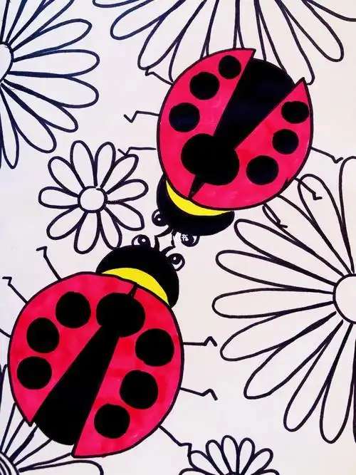 线描儿童画儿童线描画