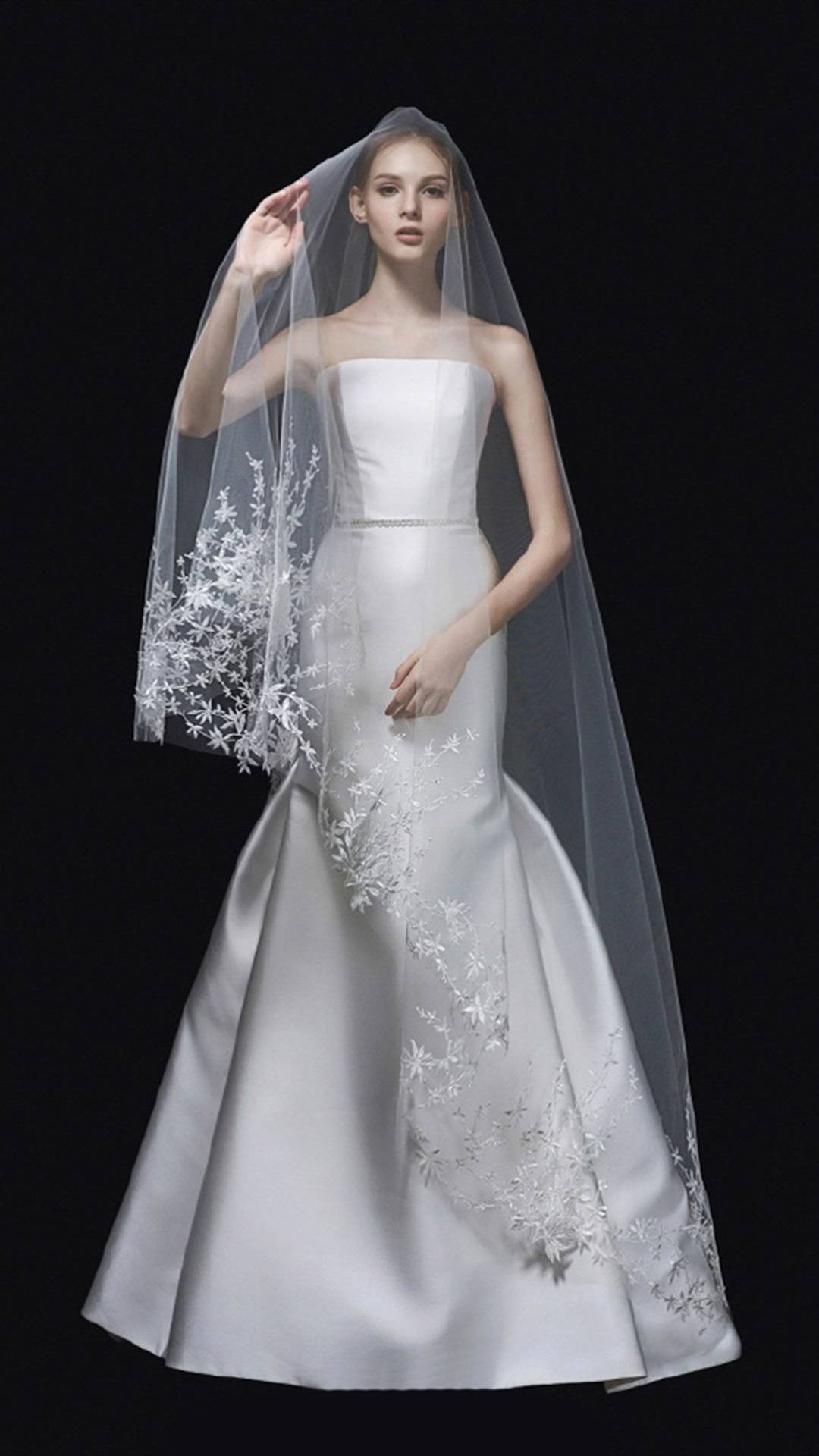 婚纱与新娘,高清图片,手机锁屏桌面-壁纸族