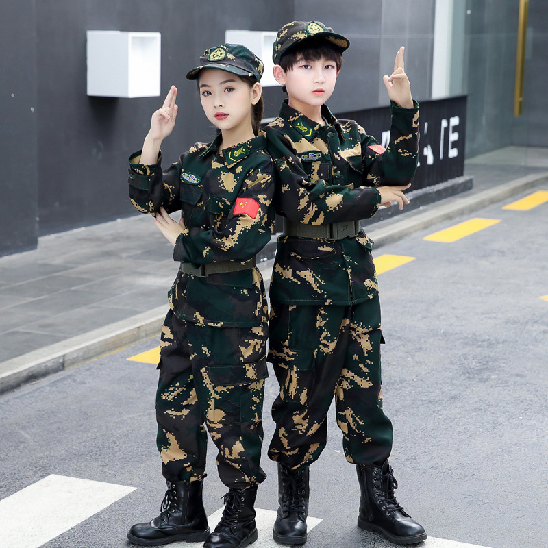 儿童军训迷彩服男女童特种兵军装套装中小学生夏令营体能演出服