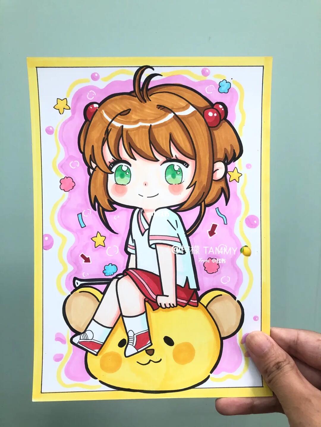 动漫手绘  #动漫  #动漫临摹卡  #百变小樱  #动漫头像  #线稿