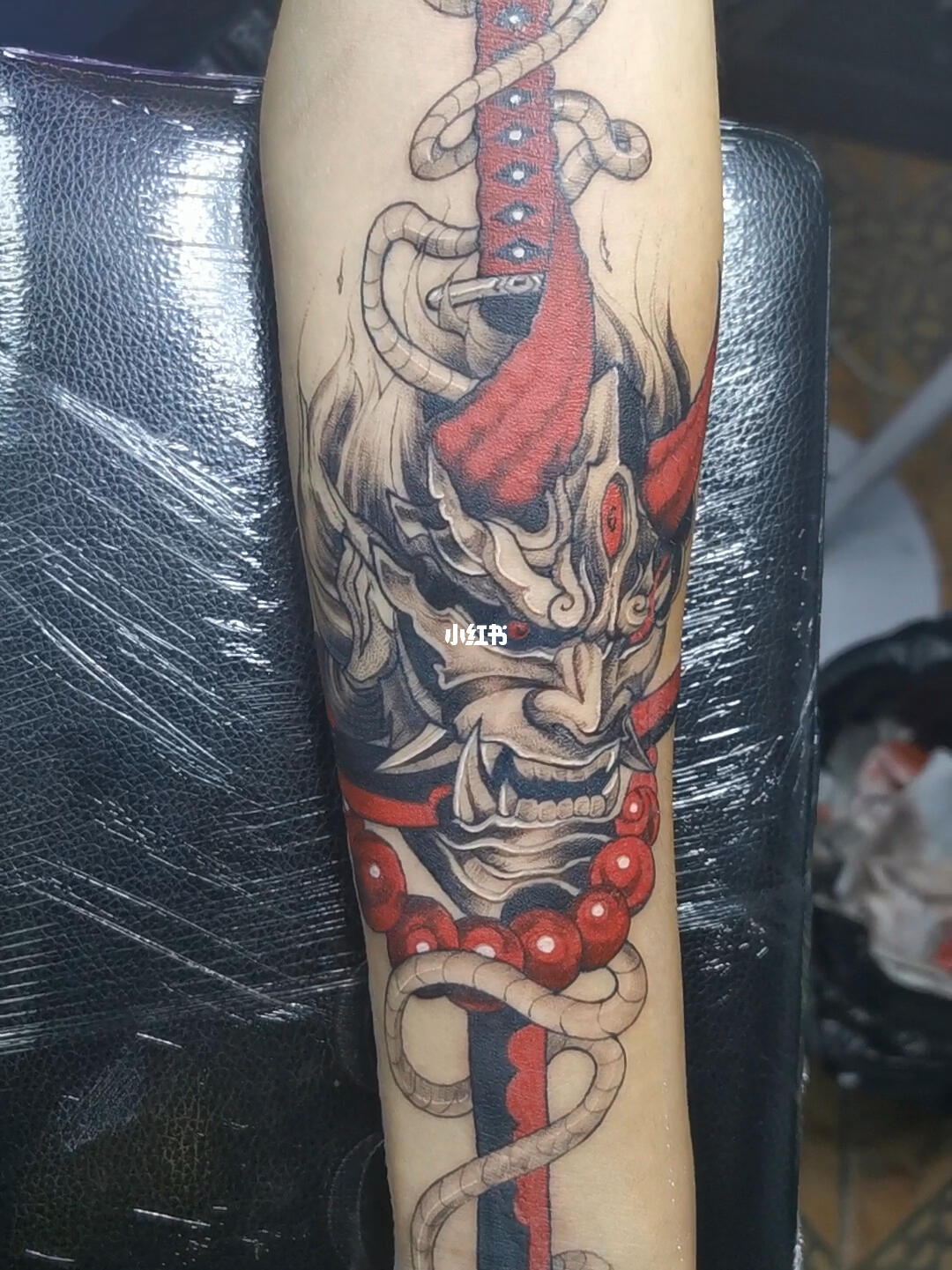 战神阿修罗小臂纹身