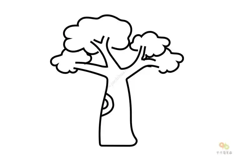 杨树简笔画大全