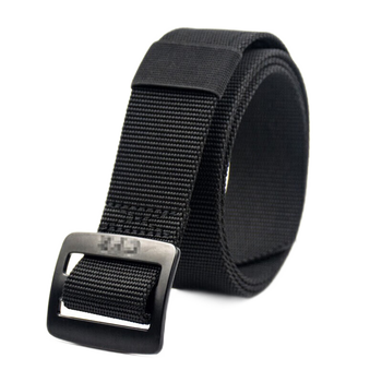 戌卫新式金属头编织内腰带男战术腰带尼龙编织户外配送军训腰带 黑色