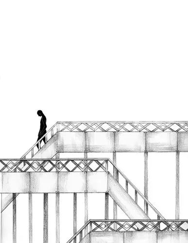 铅笔手绘,毕业设计——《孤独告白》-昼之告白/行.