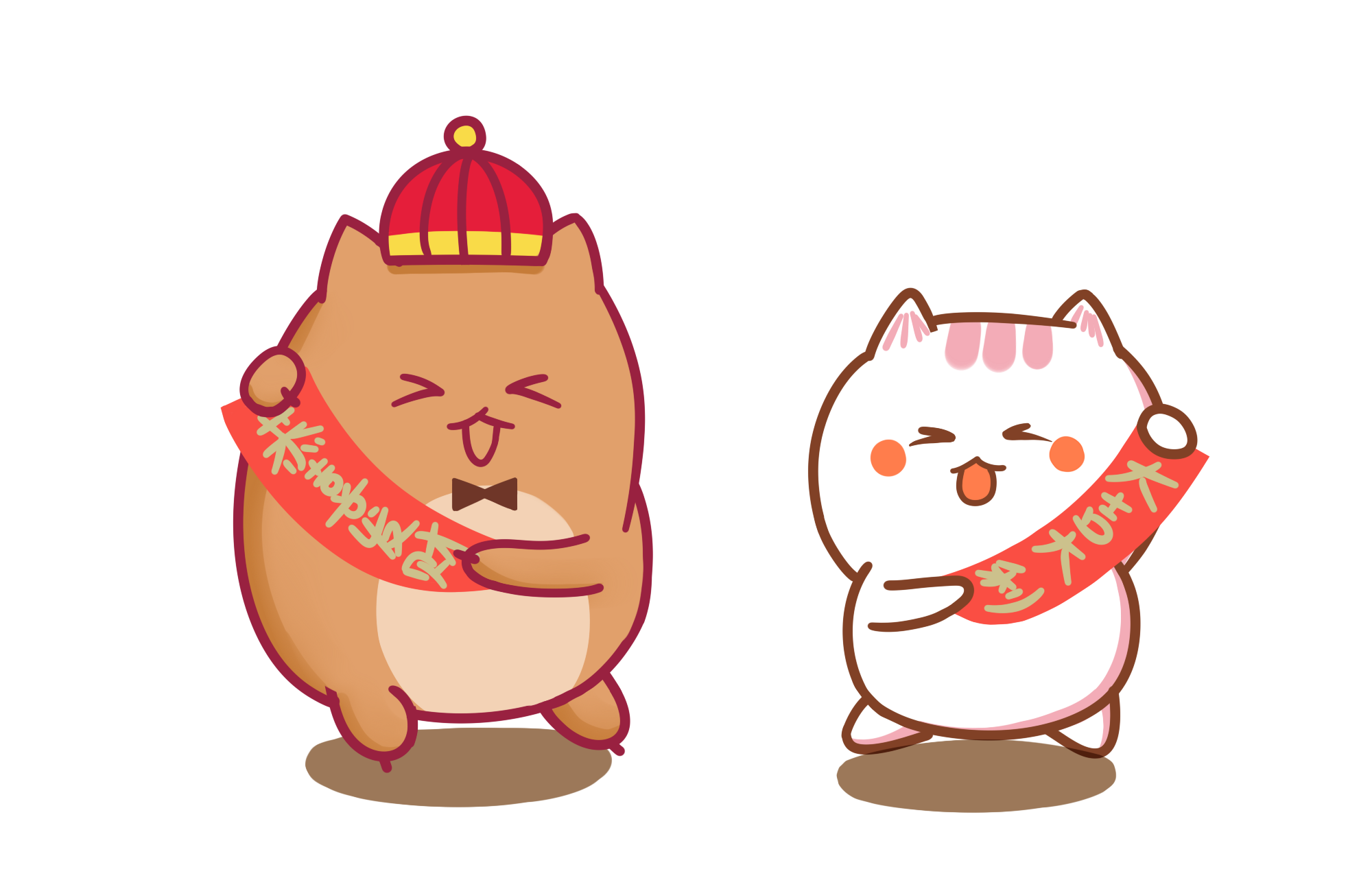 新春佳节祝福卡通形象海报插图