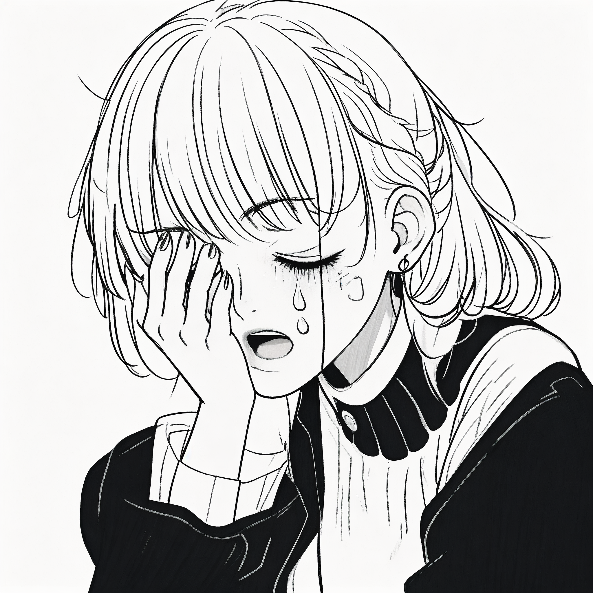 女生伤心到崩溃的头像92