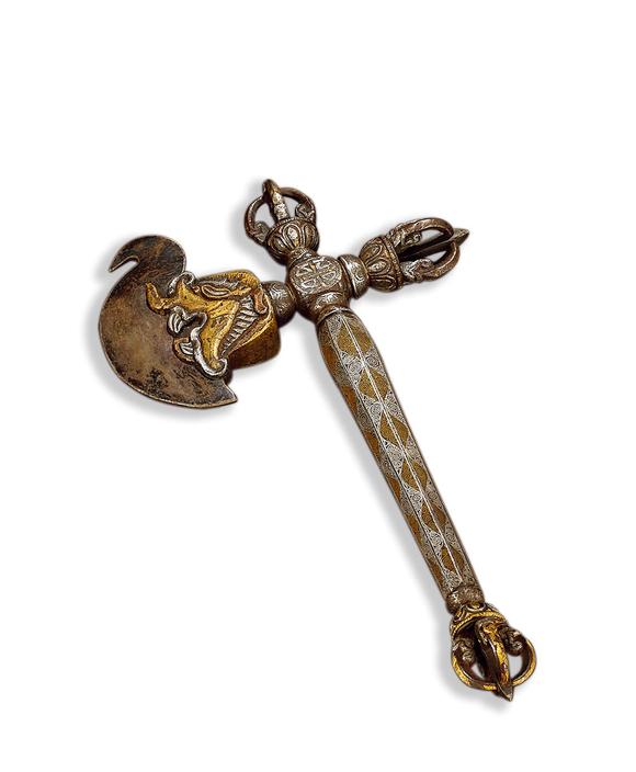 铁挫金银法器金刚钺刀