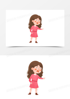 卡通生气图片素材