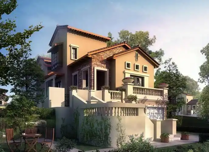 小豪华别墅高档别墅花园洋房奢华洋气的别墅设计效果图