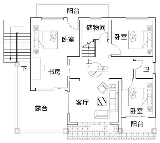 10x8两层中式自建别墅设计 - 乡村住宅在线
