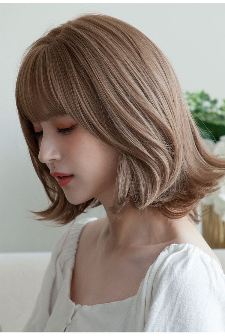 假发女网红短发造型蓬松外翻短卷发发色气质自然韩式发型女全头套